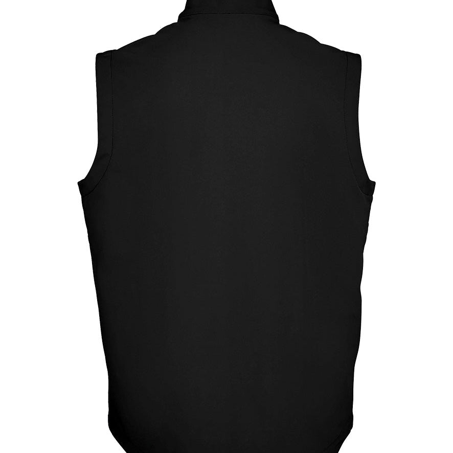 Men's Professional Soft Shell High Collar Showerproof Bodywarmer - Black