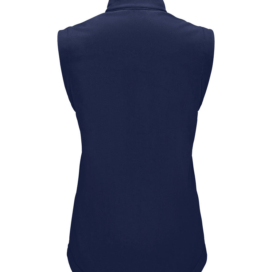 Women's Professional Soft Shell High Collar Showerproof Bodywarmer - Navy