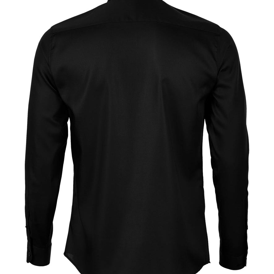 Men's Premium 100% Cotton Long Sleeve Shirt - Black
