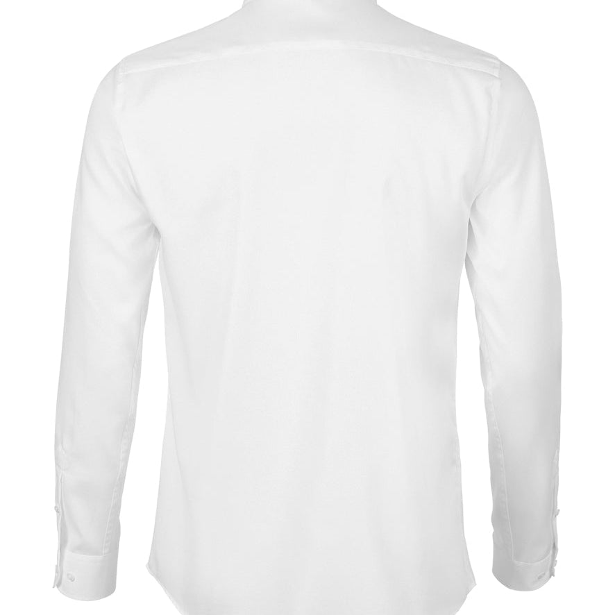 Men's Premium 100% Cotton Long Sleeve Shirt - White
