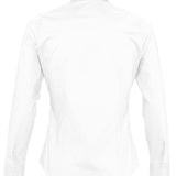 Women's Professional Wrinkle Resistant Long Sleeve Fitted Blouse - White