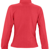 Women's Classic Full Zip Adjustable Fleece Jacket - Red
