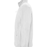 Men's Classic Full Zip Adjustable Fleece Jacket - White