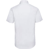 Men's Professional Cotton Short Sleeve Fitted Shirt - White
