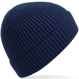 Unisex Super Warm Classic Ribbed Knitted Beanie - Navy