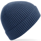 Unisex Super Warm Classic Ribbed Knitted Beanie - Steel Blue