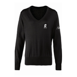 Cannington Nuclear College Women's Knitted V Neck Sweater - Black