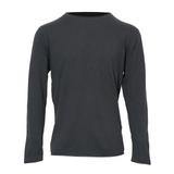Unisex Sustainable Classic Rolled Collar Crew Neck Sweatshirt - Black