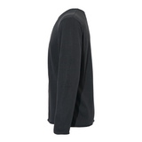 Unisex Sustainable Classic Rolled Collar Crew Neck Sweatshirt - Black