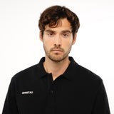 Omnitau Men's Team Sports Organic Cotton Polo Shirt - Black