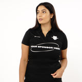 Omnitau Women's Core Football Polo Neck Shirt - Black