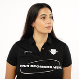 Omnitau Women's Core Football Polo Neck Shirt - Black