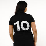 Omnitau Women's Core Football Polo Neck Shirt - Black