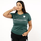 Omnitau Women's Core Football Crew Neck Shirt - Bottle Green