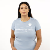 Omnitau Women's Core Football Crew Neck Shirt - Sky Blue