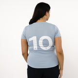 Omnitau Women's Core Football Crew Neck Shirt - Sky Blue