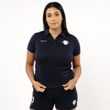 Omnitau Women's Core Multisport Playing Polo Neck Shirt - Navy