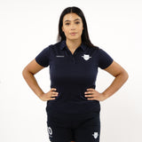 Omnitau Women's Core Multisport Playing Polo Neck Shirt - Navy