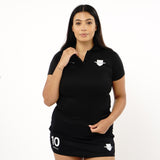 Omnitau Women's Core Multisport Playing Polo Neck Shirt - Black