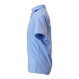Men's Professional Short Sleeve Breathable Poplin Shirt - Mid Blue