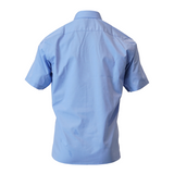Men's Professional Short Sleeve Breathable Poplin Shirt - Mid Blue