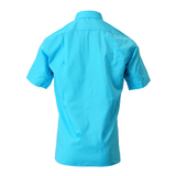 Men's Professional Short Sleeve Breathable Poplin Shirt - Turquoise Blue
