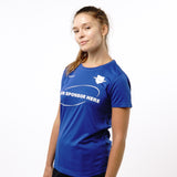 Omnitau Women's Team Sports Core Cricket Crew Neck Shirt - Royal Blue