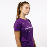 Omnitau Women's Team Sports Core Cricket Crew Neck Shirt - Purple