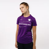 Omnitau Women's Team Sports Core Cricket Crew Neck Shirt - Purple