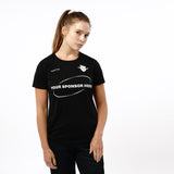 Omnitau Women's Team Sports Core Cricket Crew Neck Shirt - Black