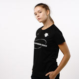 Omnitau Women's Team Sports Core Cricket Crew Neck Shirt - Black