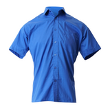Men's Professional Short Sleeve Breathable Poplin Shirt - Royal Blue