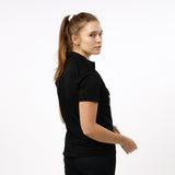 Omnitau Women's Team Sports Core Cricket Polo Shirt - Black
