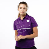 Omnitau Women's Team Sports Core Cricket Polo Shirt - Purple