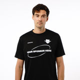 Omnitau Men's Team Sports Core Cricket Crew Neck Shirt - Black