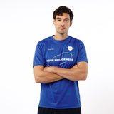 Omnitau Men's Team Sports Core Cricket Crew Neck Shirt - Royal Blue
