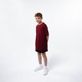 Omnitau Kid's Team Sports Breathable Technical T-Shirt - Burgundy