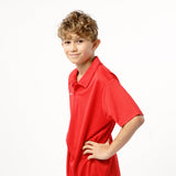 Omnitau Kid's Team Sports Breathable Technical Polo - Red