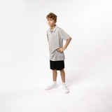 Omnitau Kid's Core Polo Neck Hockey Shirt - Heather Grey