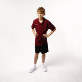 Omnitau Kid's Core Football Polo Neck Shirt - Burgundy