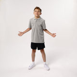 Omnitau Kid's Team Sports Organic Cotton Polo - Heather Grey