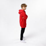 Omnitau Kid's Team Sports Organic Cotton Full Zip Hoodie - Red