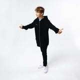Omnitau Kid's Team Sports Organic Cotton Full Zip Hoodie - Black