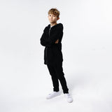 Omnitau Kid's Team Sports Organic Cotton Full Zip Hoodie - Black