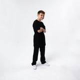 Omnitau Kid's Team Sports Breathable Tapered Track Pants - Black