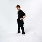 Omnitau Kid's Team Sports Breathable Tapered Track Pants - Black