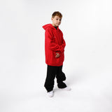 Omnitau Kid's Team Sports Organic Cotton Hoodie - Red