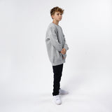 Omnitau Kid's Team Sports Crew Neck Cotton Sweatshirt - Heather Grey