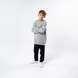 Omnitau Kid's Team Sports Crew Neck Cotton Sweatshirt - Heather Grey