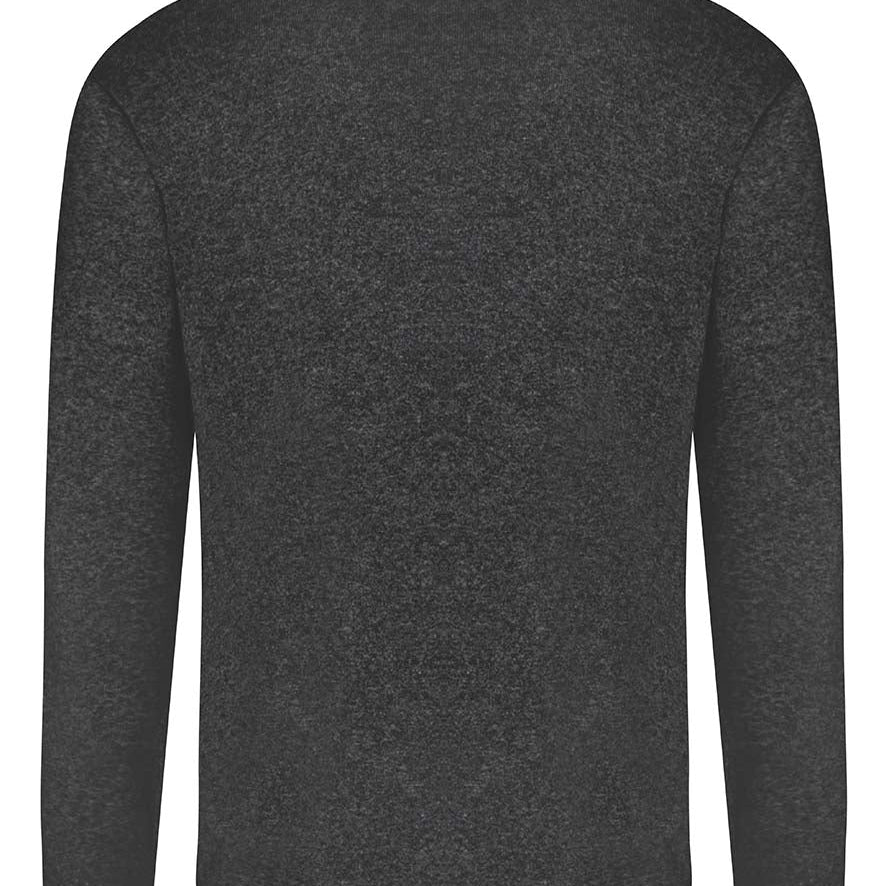 Unisex Sustainable Classic Rolled Collar Crew Neck Sweatshirt - Charcoal